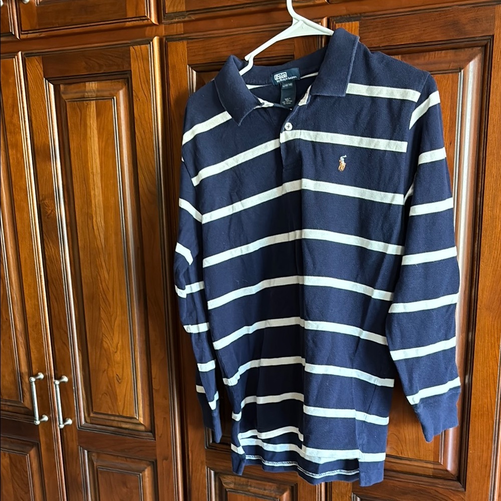 Polo Ralph Lauren Navy Striped Long Sleeve Shirt